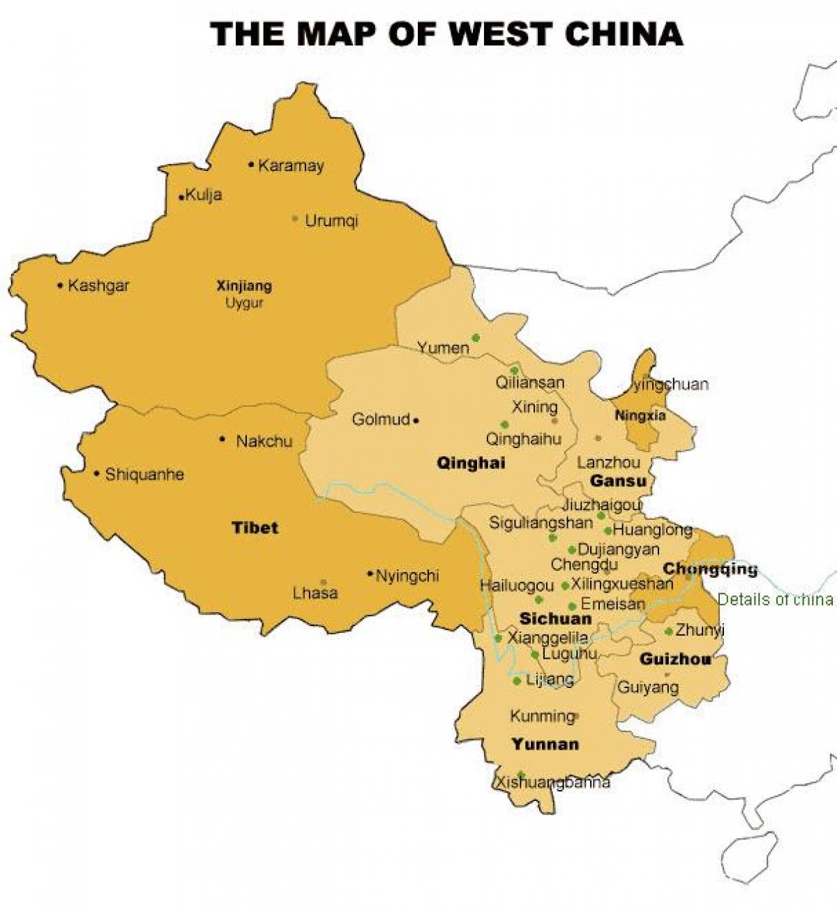 peta dari west China