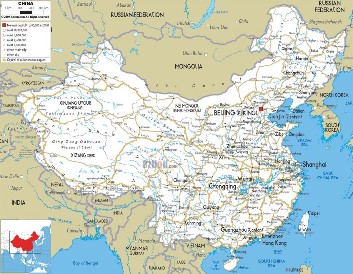 Cina jalan peta