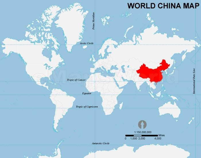 cina peta dunia