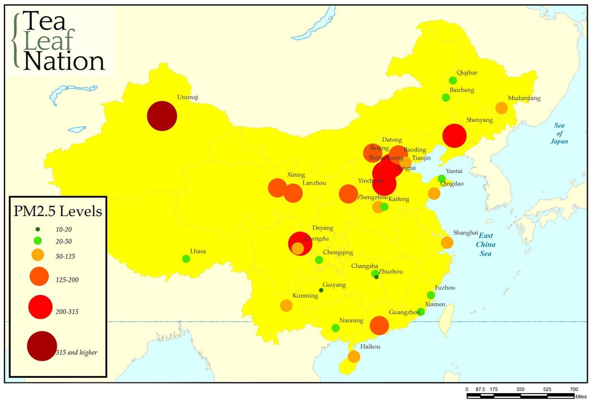 peta polusi China