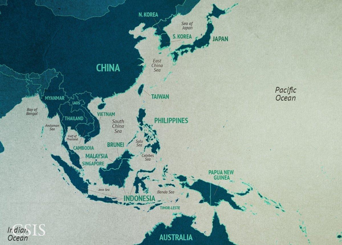 peta laut Cina