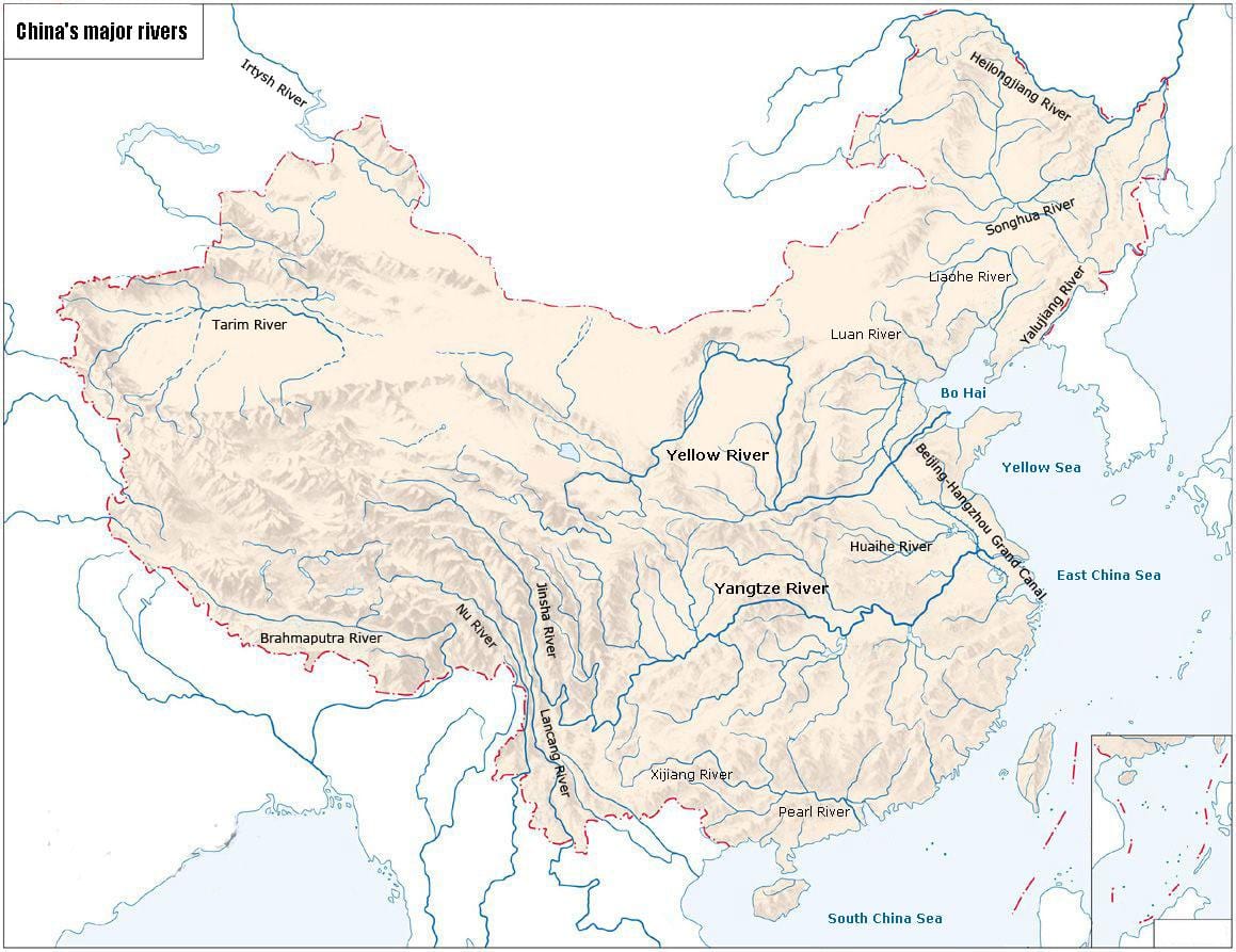 sungai Cina peta