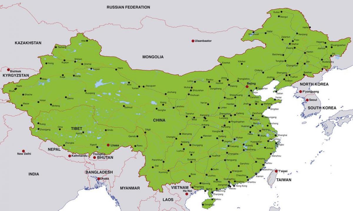 Cina peta kota