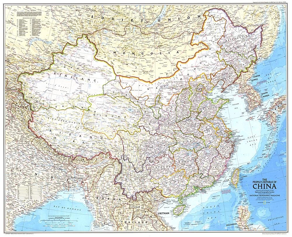 peta republik Cina