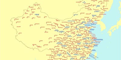 Bandara di China peta