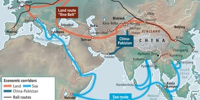 China silk road proyek peta