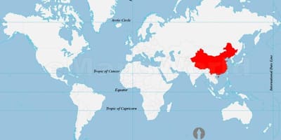 Cina pada peta dunia