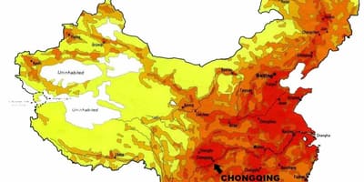 Peta penduduk dari Cina