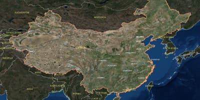 Cina satelit peta