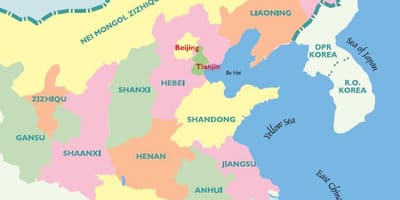 Peta dari timur China
