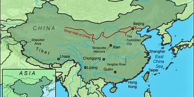 Peta dari tembok besar Cina