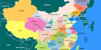Cina peta daerah