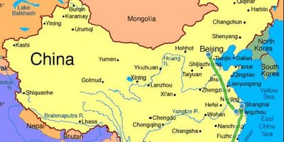 China daratan peta