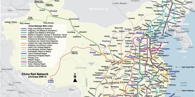 Cina kereta cepat peta