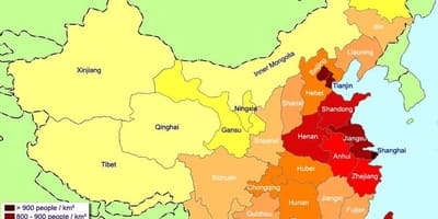 Peta dari populasi Cina