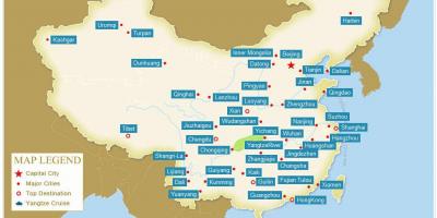 Cina peta dengan kota-kota