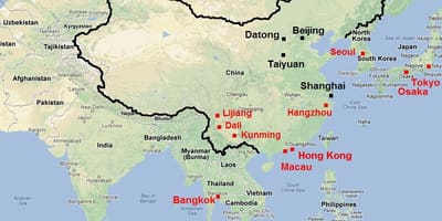 Cina selatan peta