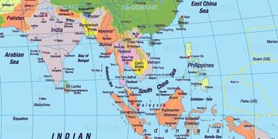 Cina selatan peta